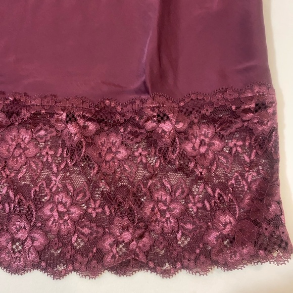 Old Navy Burgundy Lace Trim Slip Dress Nightgown Size Large - Picture 8 of 13